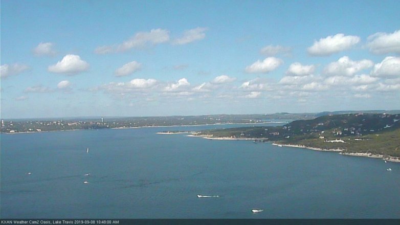 Lake Travis webcam, September 8, 2019 9:50 AM CT