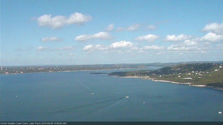 Lake Travis webcam, September 8, 2019 10:00 AM CT