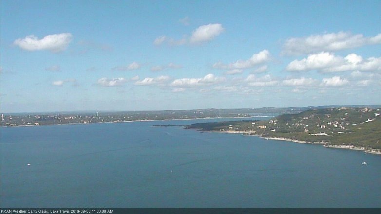 Lake Travis webcam, September 8, 2019 10:05 AM CT