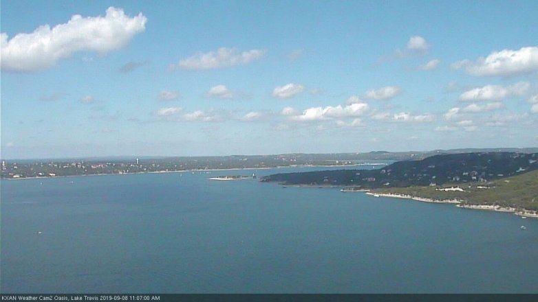 Lake Travis webcam, September 8, 2019 10:10 AM CT
