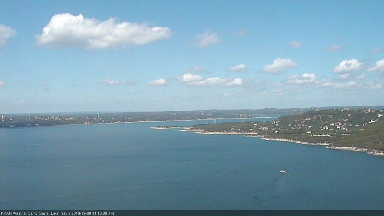 Lake Travis webcam, September 8, 2019 10:20 AM CT