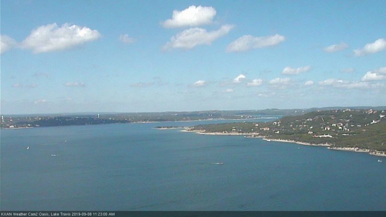 Lake Travis webcam, September 8, 2019 10:25 AM CT