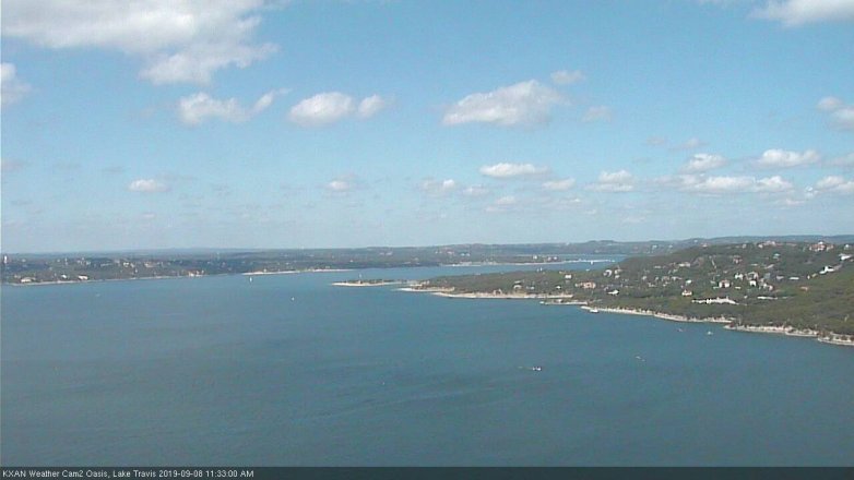 Lake Travis webcam, September 8, 2019 10:35 AM CT