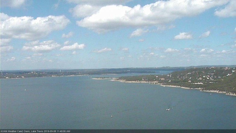 Lake Travis webcam, September 8, 2019 10:50 AM CT
