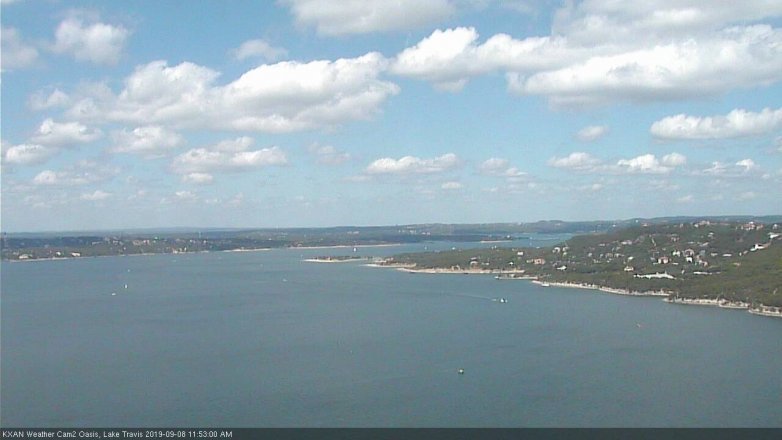 Lake Travis webcam, September 8, 2019 10:55 AM CT