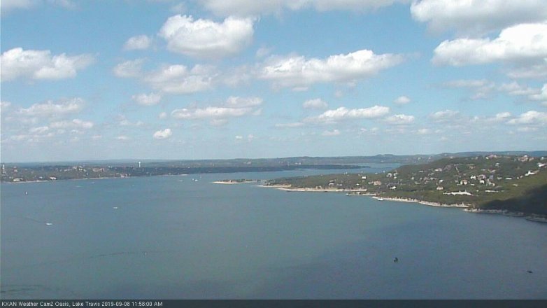 Lake Travis webcam, September 8, 2019 11:00 AM CT