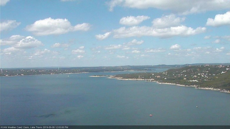 Lake Travis webcam, September 8, 2019 11:05 AM CT