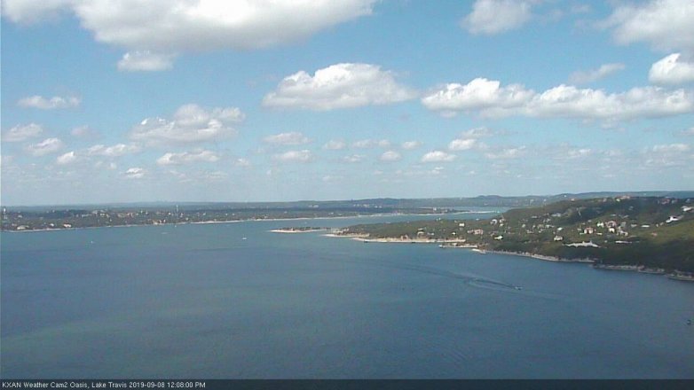 Lake Travis webcam, September 8, 2019 11:10 AM CT