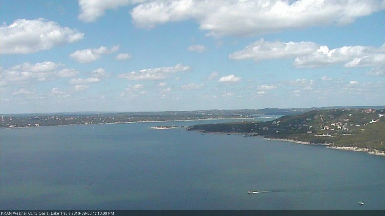 Lake Travis webcam, September 8, 2019 11:15 AM CT