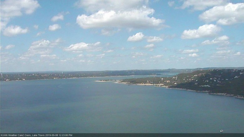 Lake Travis webcam, September 8, 2019 11:25 AM CT