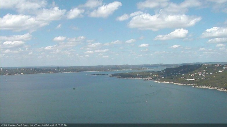 Lake Travis webcam, September 8, 2019 11:30 AM CT