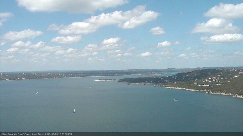 Lake Travis webcam, September 8, 2019 11:35 AM CT