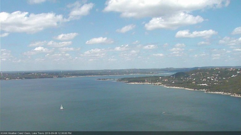 Lake Travis webcam, September 8, 2019 11:40 AM CT