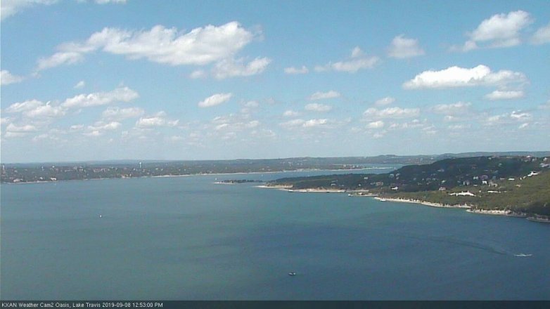 Lake Travis webcam, September 8, 2019 11:55 AM CT