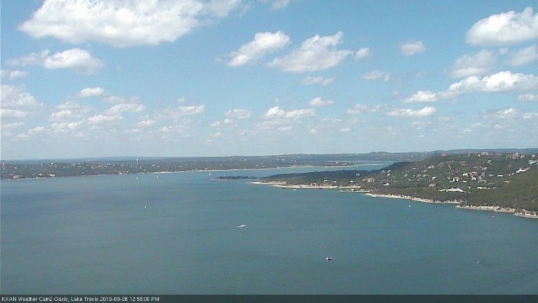 Lake Travis webcam, September 8, 2019 12:00 PM CT