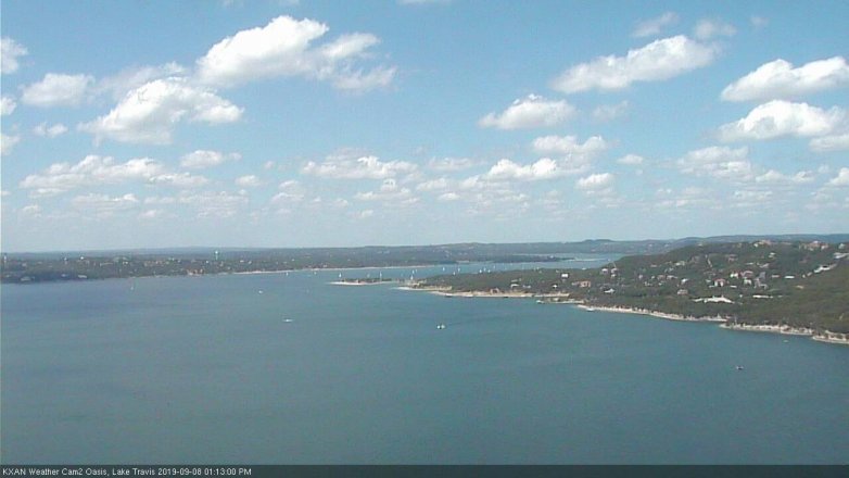 Lake Travis webcam, September 8, 2019 12:15 PM CT