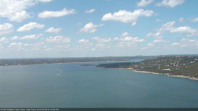 Lake Travis webcam, September 8, 2019 12:20 PM CT