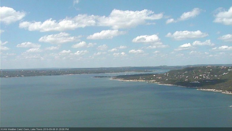 Lake Travis webcam, September 8, 2019 12:30 PM CT