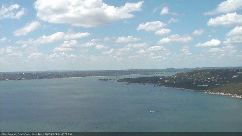 Lake Travis webcam, September 8, 2019 12:45 PM CT
