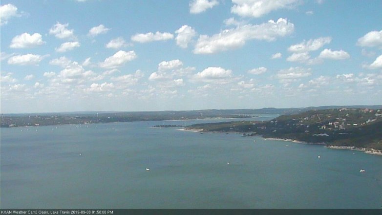 Lake Travis webcam, September 8, 2019 1:00 PM CT