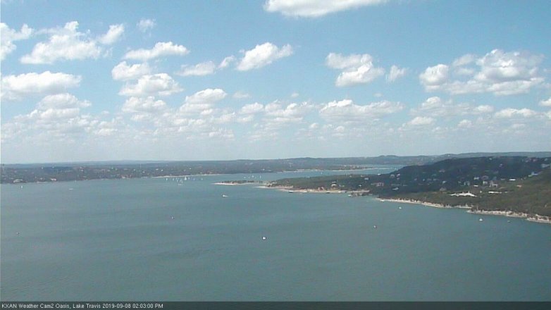 Lake Travis webcam, September 8, 2019 1:05 PM CT