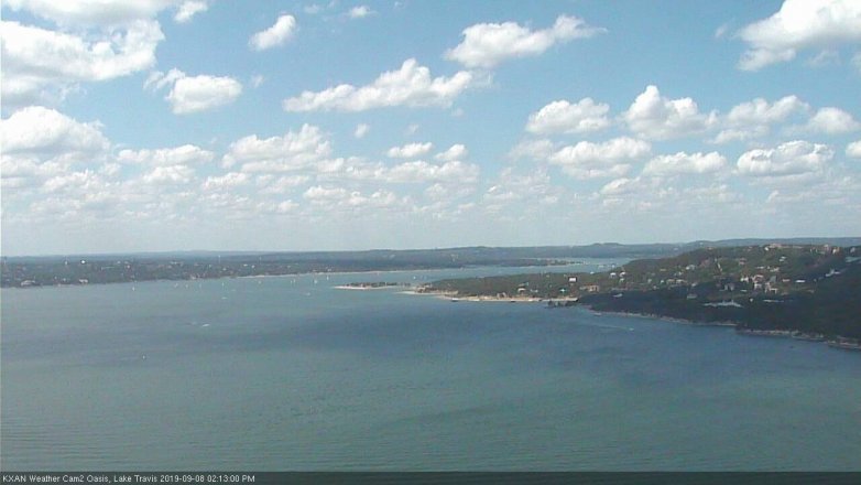 Lake Travis webcam, September 8, 2019 1:15 PM CT