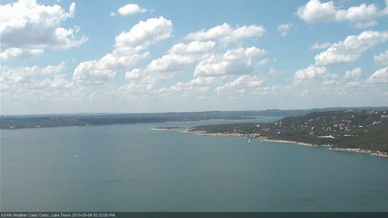 Lake Travis webcam, September 8, 2019 1:35 PM CT