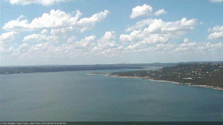 Lake Travis webcam, September 8, 2019 1:40 PM CT