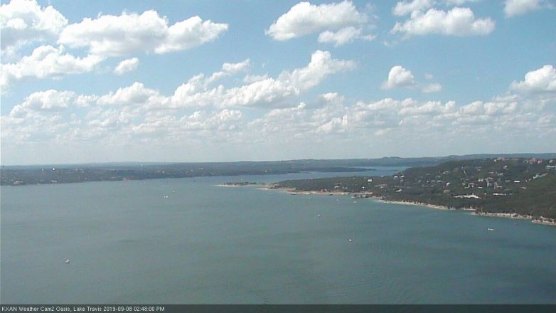 Lake Travis webcam, September 8, 2019 1:50 PM CT