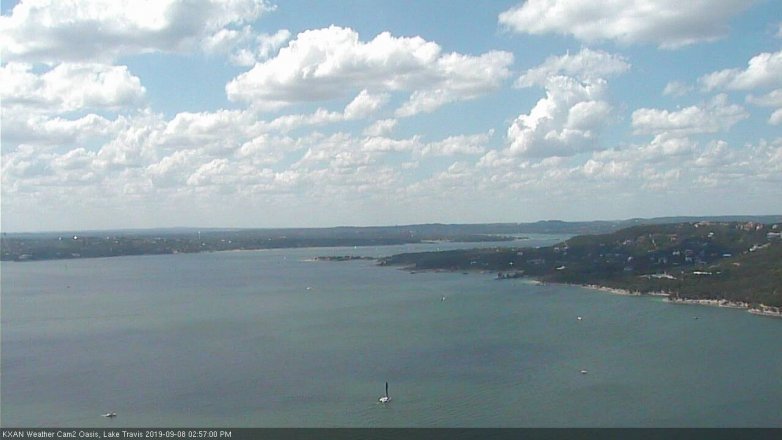 Lake Travis webcam, September 8, 2019 2:00 PM CT