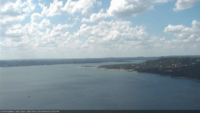Lake Travis webcam, September 8, 2019 2:35 PM CT