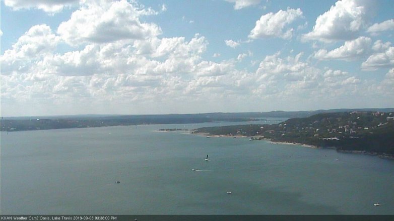 Lake Travis webcam, September 8, 2019 2:40 PM CT