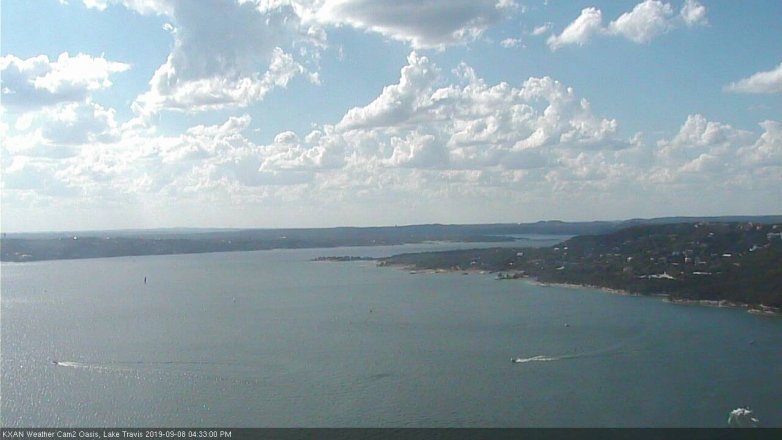 Lake Travis webcam, September 8, 2019 3:35 PM CT