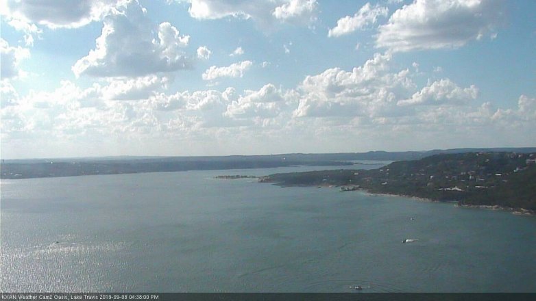 Lake Travis webcam, September 8, 2019 3:40 PM CT