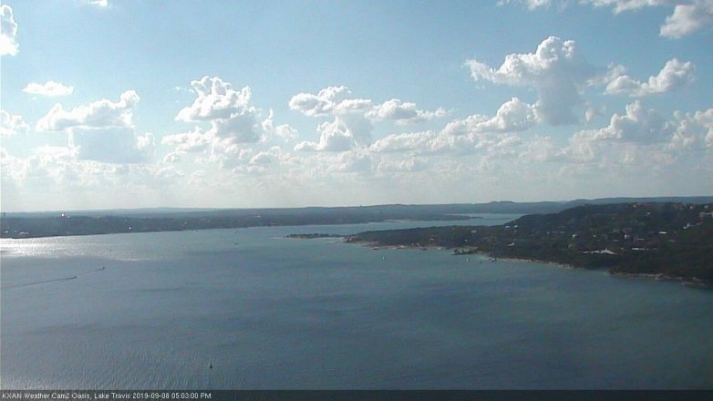 Lake Travis webcam, September 8, 2019 4:05 PM CT