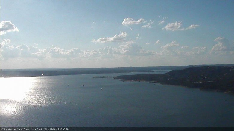 Lake Travis webcam, September 8, 2019 4:55 PM CT