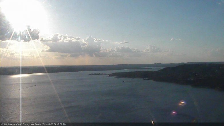 Lake Travis webcam, September 8, 2019 5:50 PM CT
