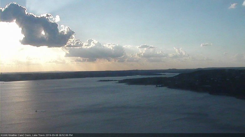 Lake Travis webcam, September 8, 2019 5:55 PM CT