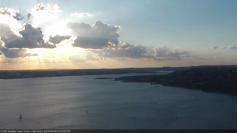 Lake Travis webcam, September 8, 2019 6:05 PM CT