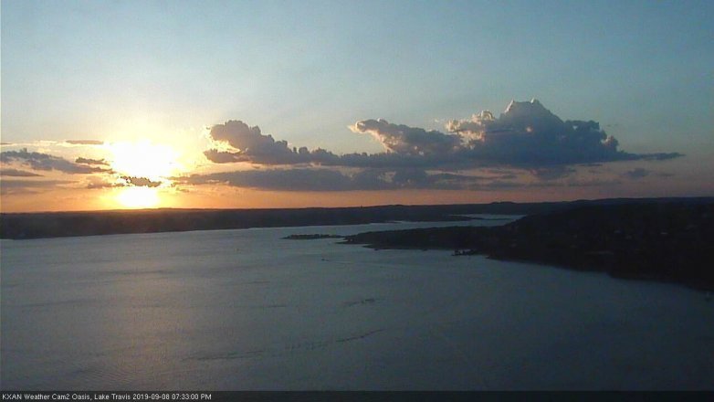 Lake Travis webcam, September 8, 2019 6:35 PM CT