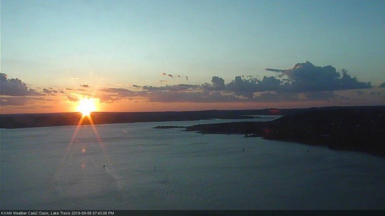 Lake Travis webcam, September 8, 2019 6:45 PM CT
