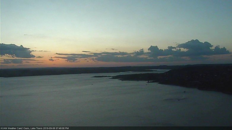 Lake Travis webcam, September 8, 2019 6:50 PM CT