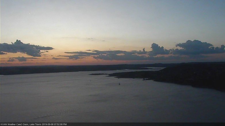 Lake Travis webcam, September 8, 2019 6:55 PM CT