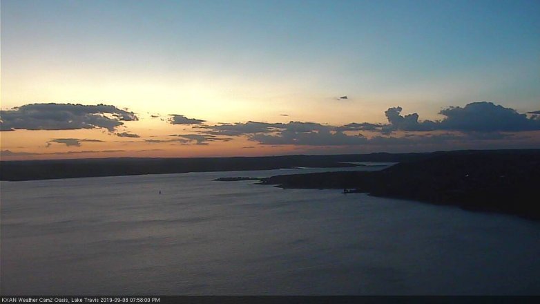 Lake Travis webcam, September 8, 2019 7:00 PM CT