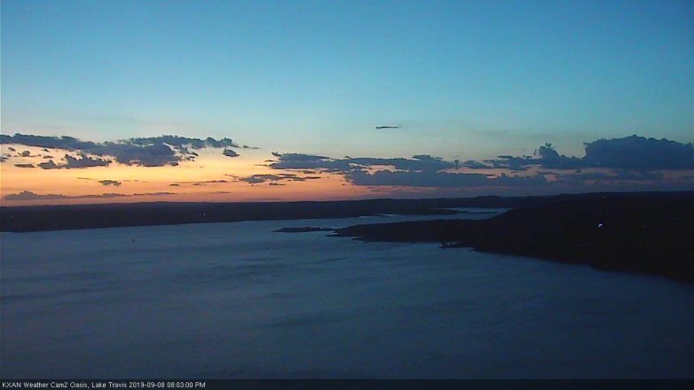 Lake Travis webcam, September 8, 2019 7:05 PM CT