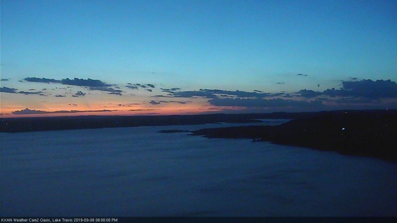 Lake Travis webcam, September 8, 2019 7:10 PM CT