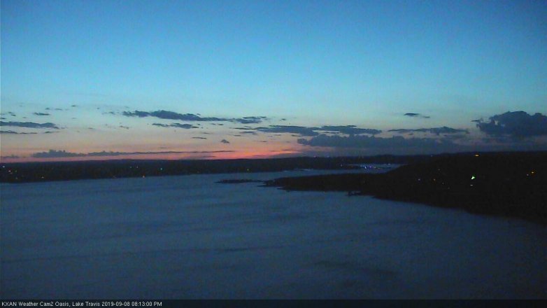 Lake Travis webcam, September 8, 2019 7:15 PM CT