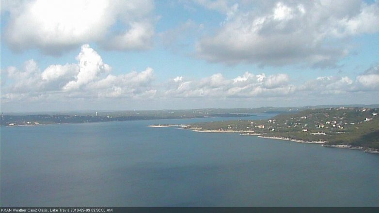 Lake Travis webcam, September 9, 2019 9:00 AM CT