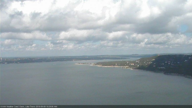 Lake Travis webcam, September 9, 2019 9:30 AM CT