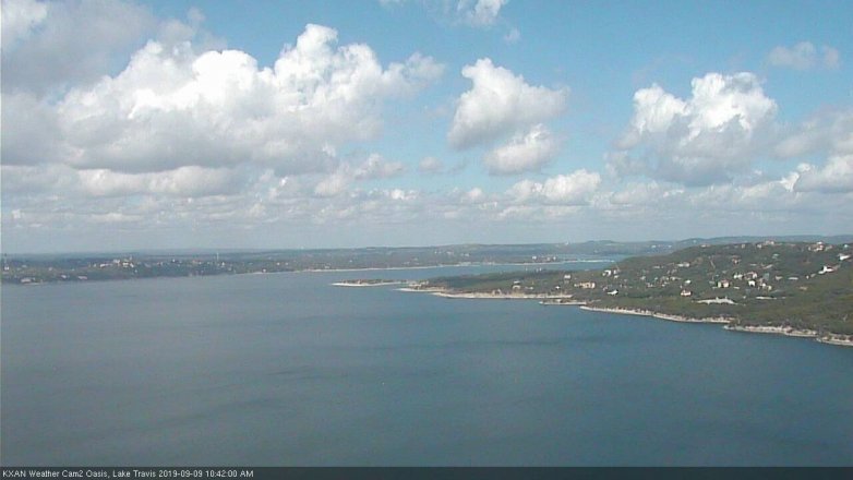 Lake Travis webcam, September 9, 2019 9:45 AM CT